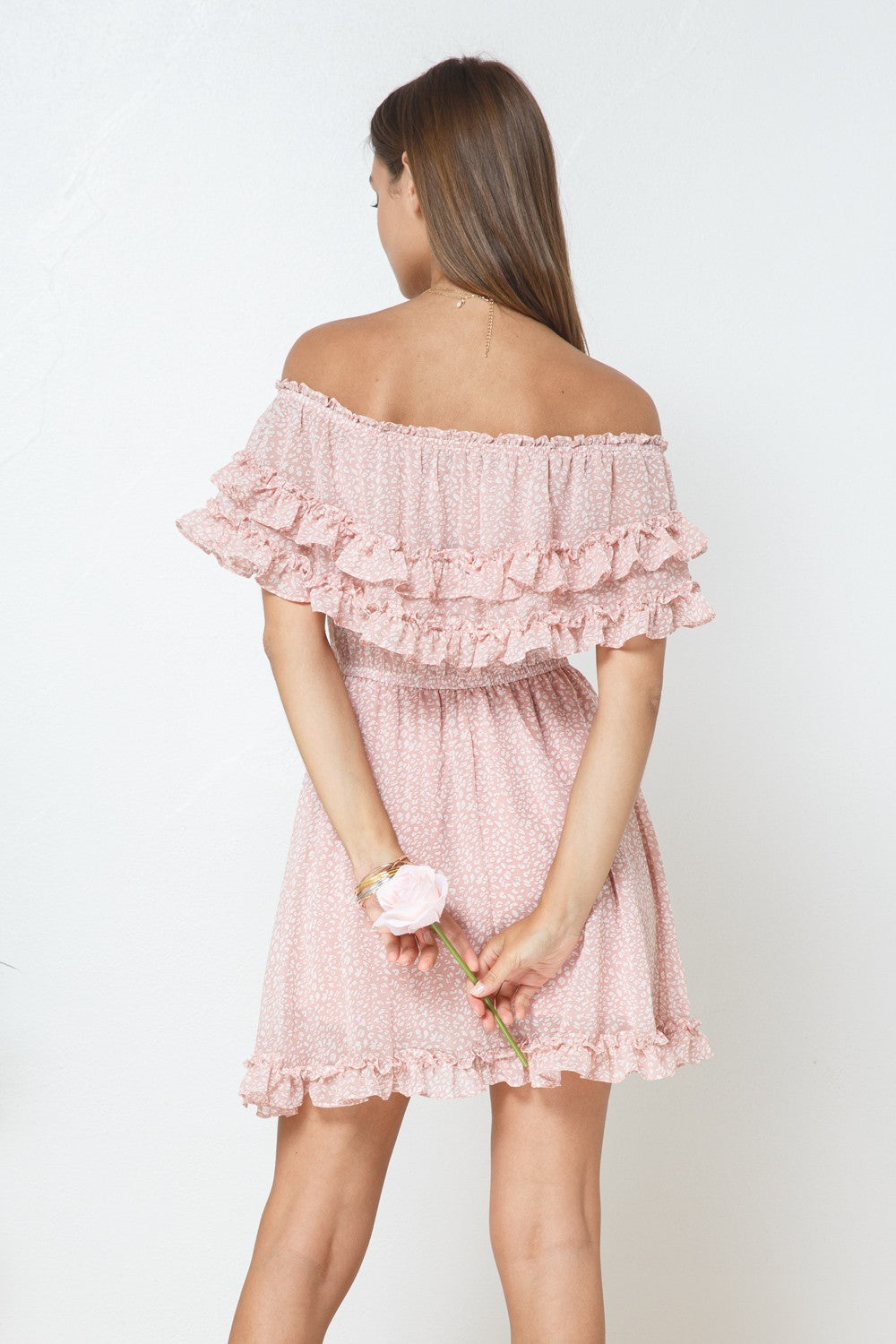 PINK LEOPARD PRINT MINI DRESS