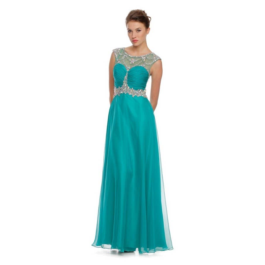 BEADED BODICE FORMAL DRESS