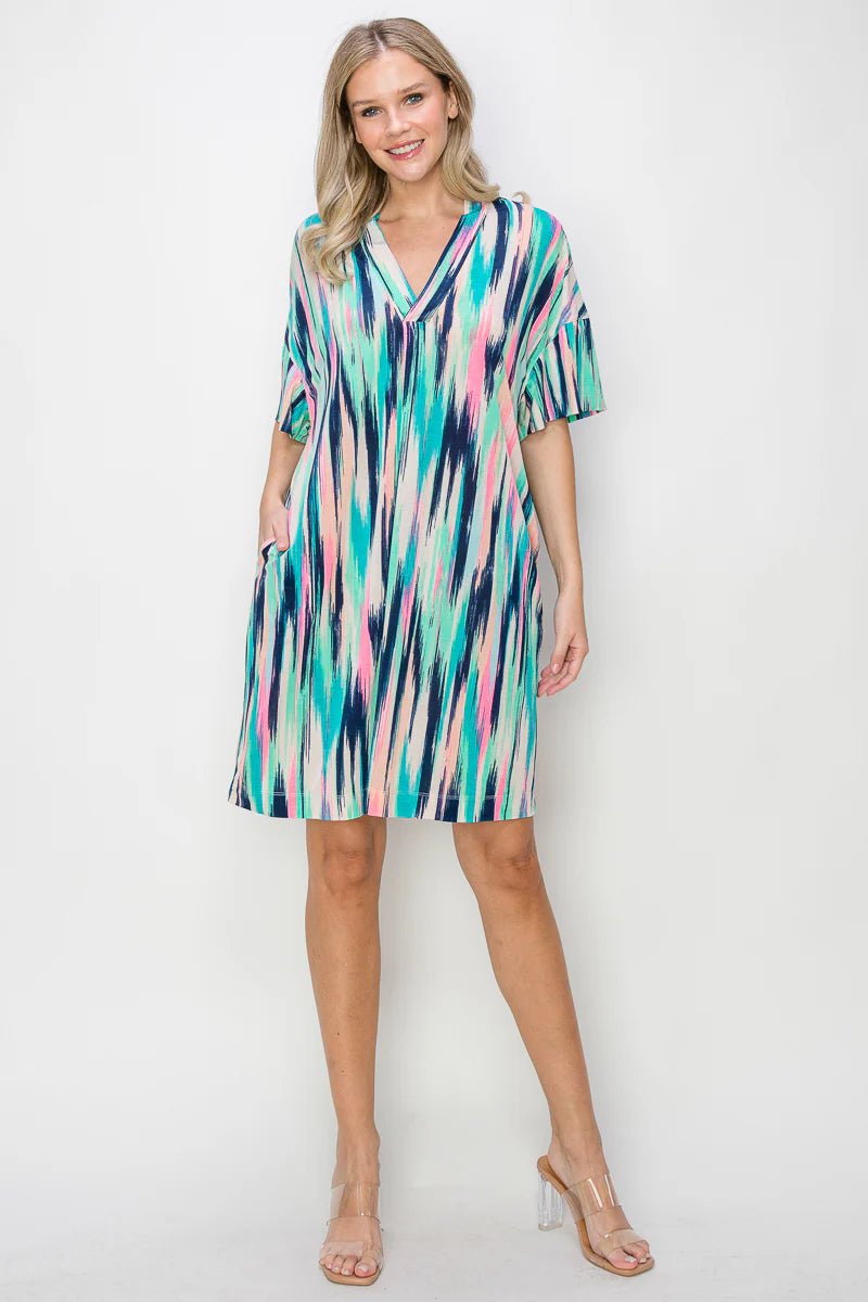 V-NECK PULLOVER Dress